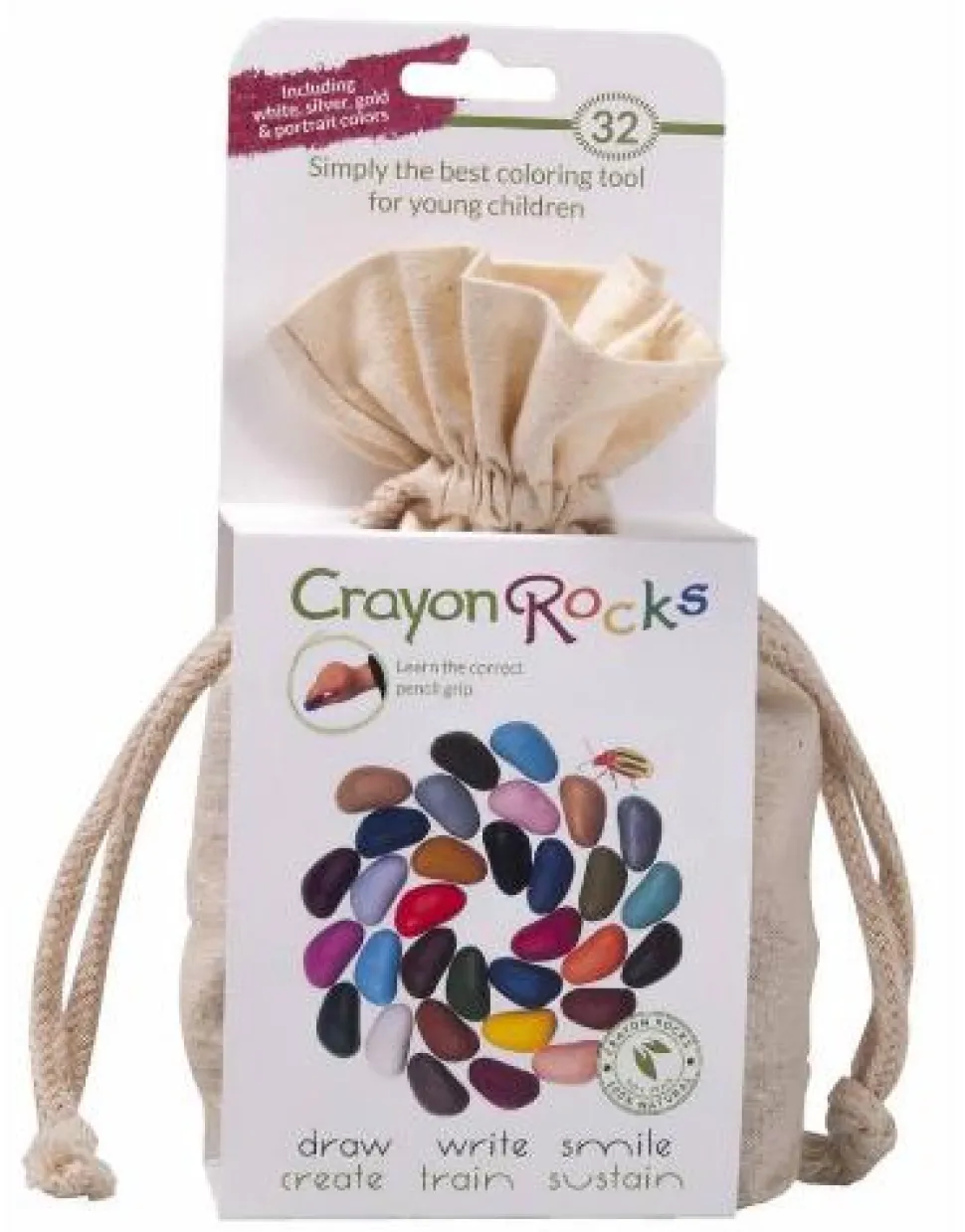 Wachsmalkreide-Crayon Rocks 32 Stk. In Stoffbeutel