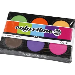 Wasserfarben O 4,4 Cm - Bunt, 6 Stk.