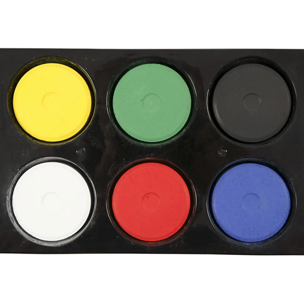 Wasserfarben O 4,4 Cm - Grundfarben, 6 Stk.