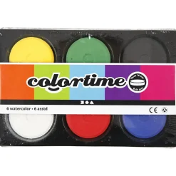 Wasserfarben O 5,7 Cm - Grundfarben, 6 Stk.