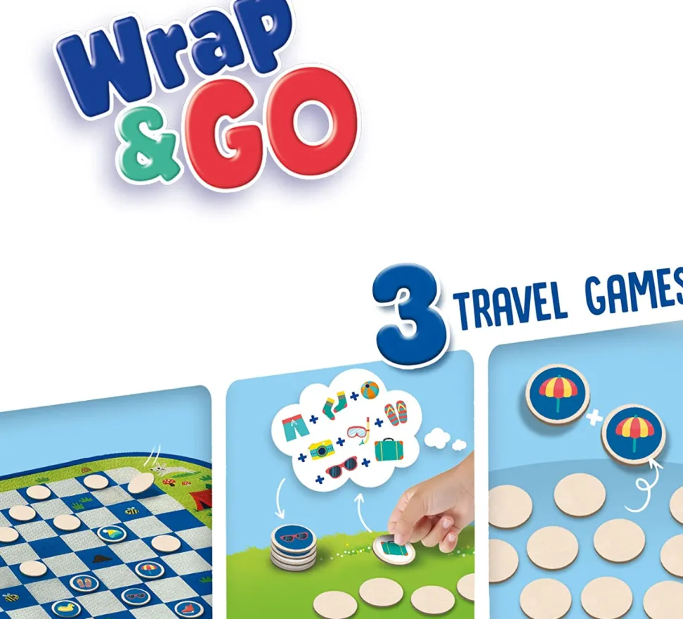 Wrap&Go - 3 Reisespiele (Memory, Etc.)