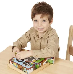 Wurfelpuzzle Mit Bauernhoftieren