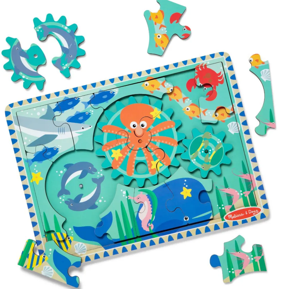 Zahnrad Puzzle - Meerestiere, 18 Teile