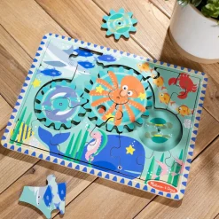 Zahnrad Puzzle - Meerestiere, 18 Teile