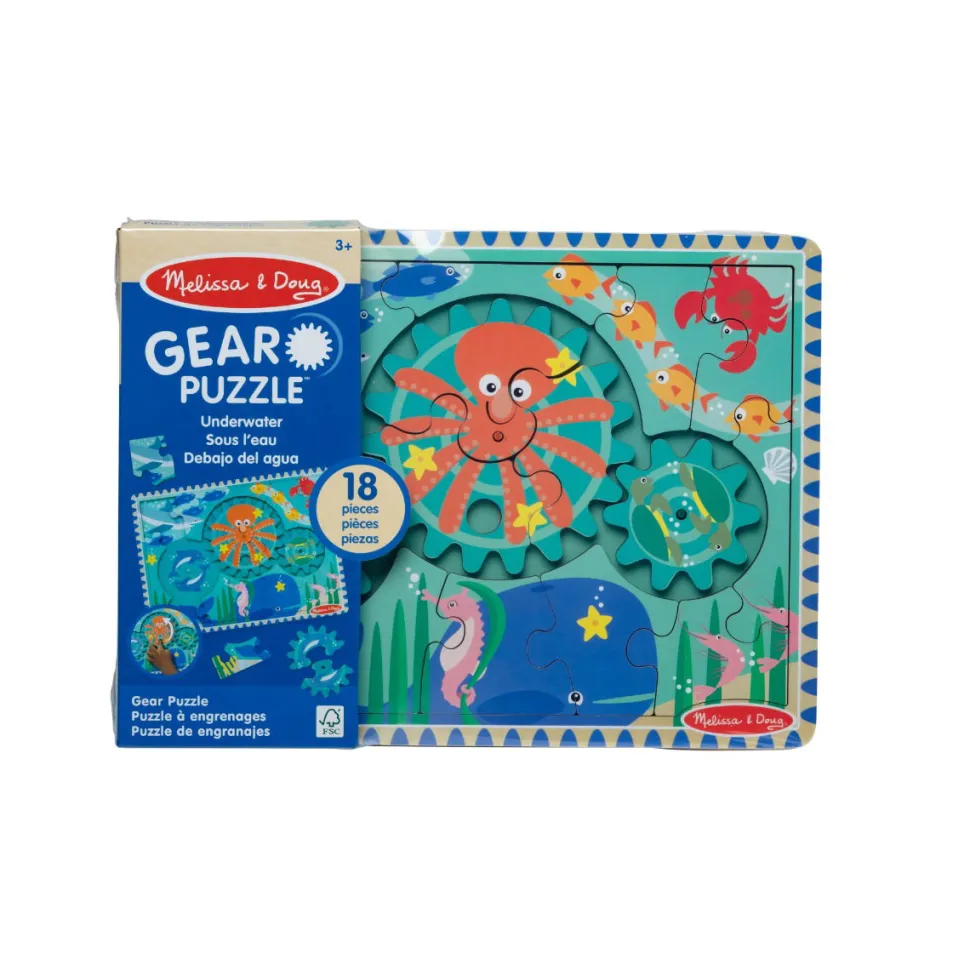 Zahnrad Puzzle - Meerestiere, 18 Teile